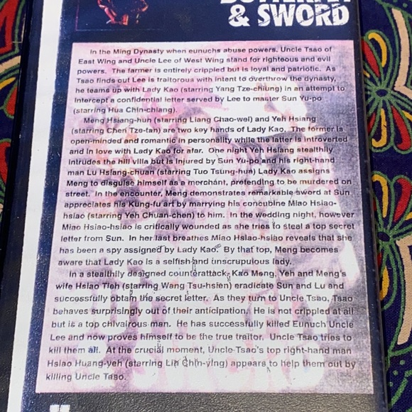 Rare Kung-Fu movie Comet, Butterfly, & Sword VHS. - Picture 7 of 16